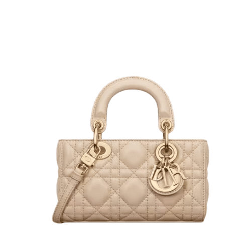 DIOR MICRO LADY D-JOY BAG AESTHETIC BEIGE CANNAGE 17CM S0910ONGE M50U