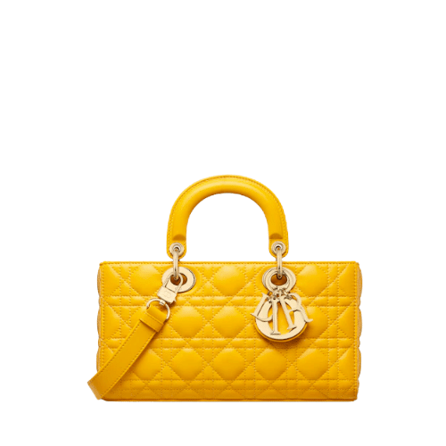 DIOR MICRO LADY D-JOY BAG YELLOW CANNAGE 17CM S0910ONGE M900