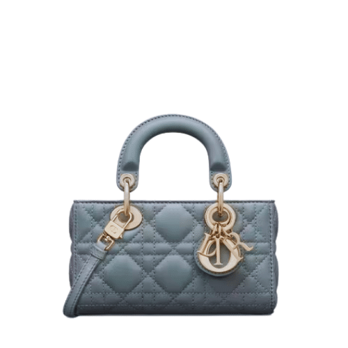 DIOR MICRO LADY D-JOY BAG BLUE CANNAGE 17CM S0910ONGE M030