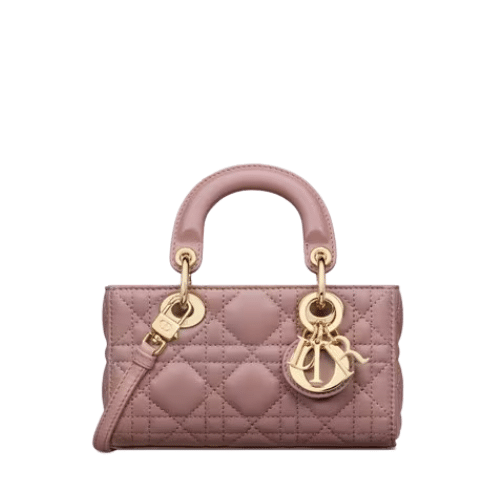 DIOR MICRO LADY D-JOY BAG PEONY PINK CANNAGE 17CM S0910ONGE M81P