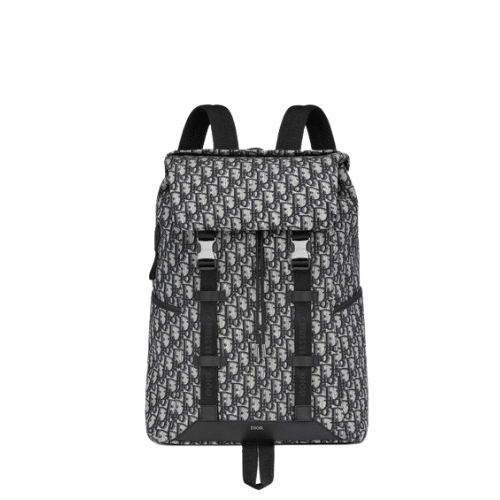 DIOR EXPLORER BACKPACK BEIGE AND BLACK DIOR OBLIQUE JACQUARD 42CM 1ESBA152YKY H27E