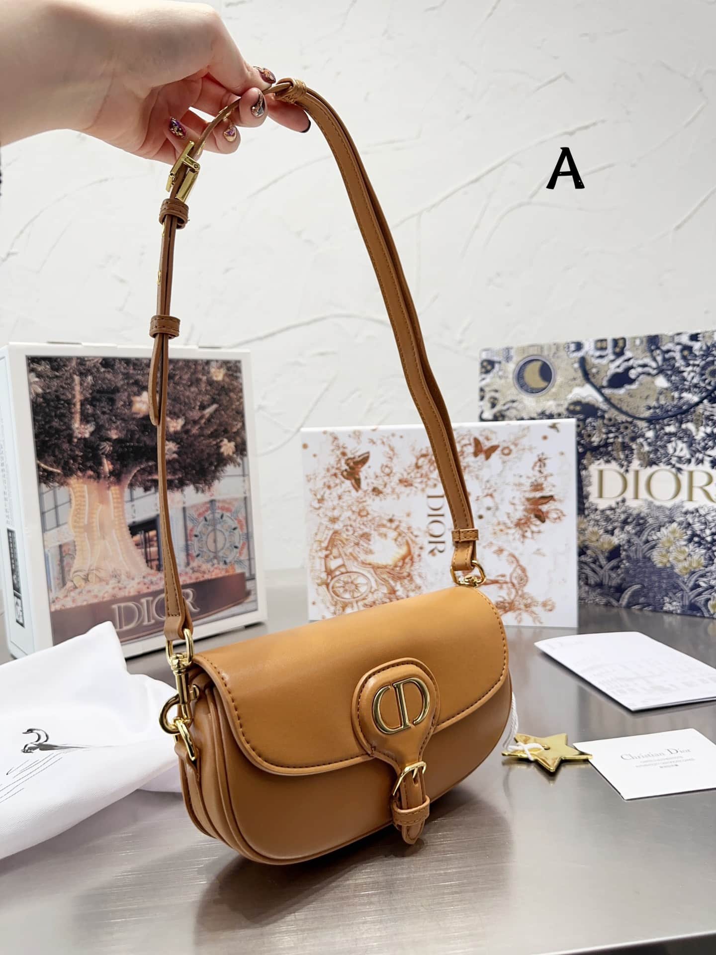 DIOR BOBBY EAST-WEST BAG BROWN 21CM M9327UMOL M43U - Image 3