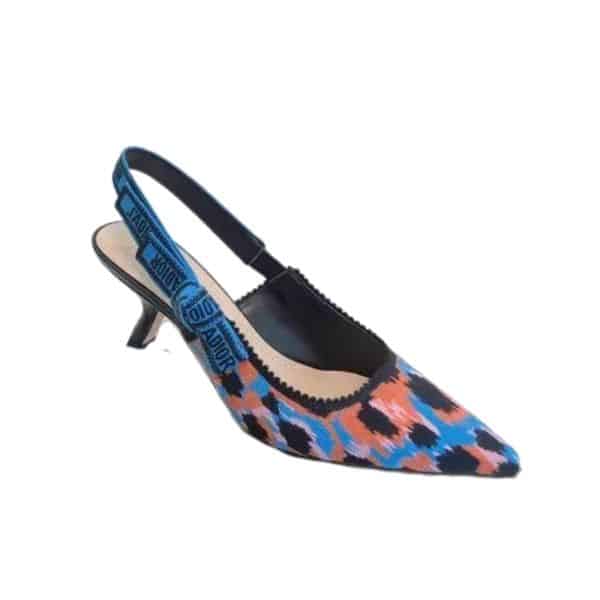 DIOR J'ADIOR SLINGBACK PUMP COMMA HEEL BLUE