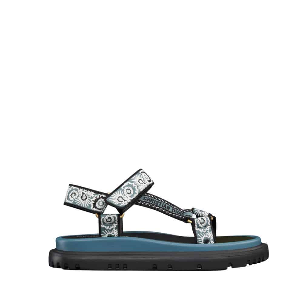 DIOR D WAVE SANDAL BLUE KCQ916BBE S84B