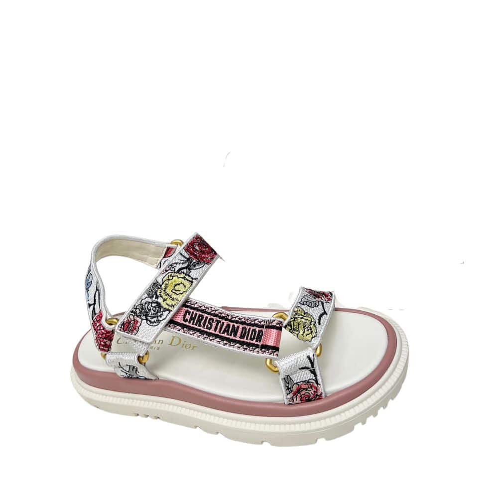 DIOR D WAVE SANDAL WHITE