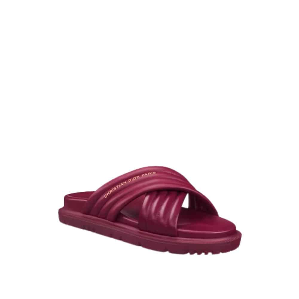 DIOR D CROSS SLIDE DEEP FUCHSIA KCQ922LAB S24V