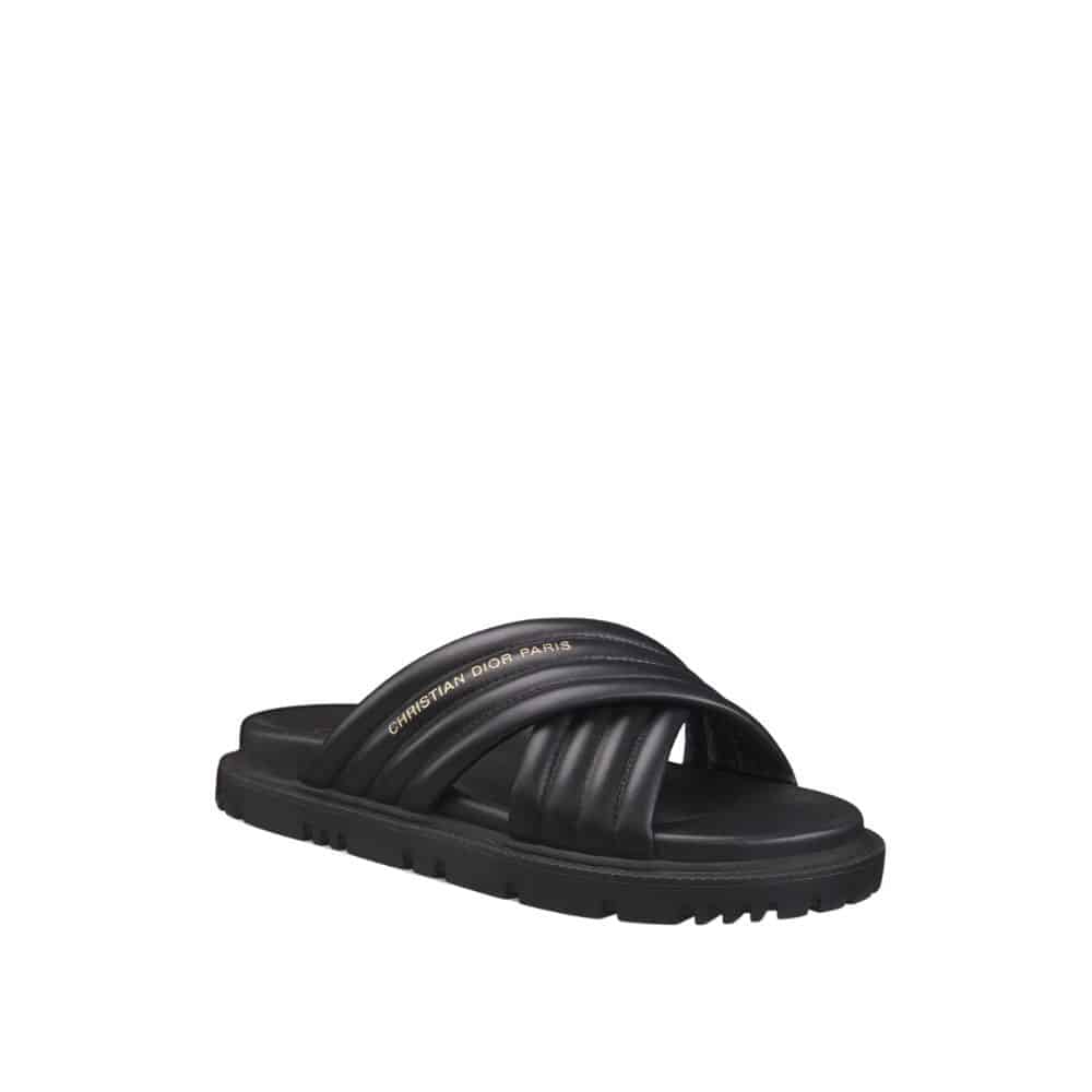 DIOR D CROSS SLIDE BLACK KCQ922LAB S900