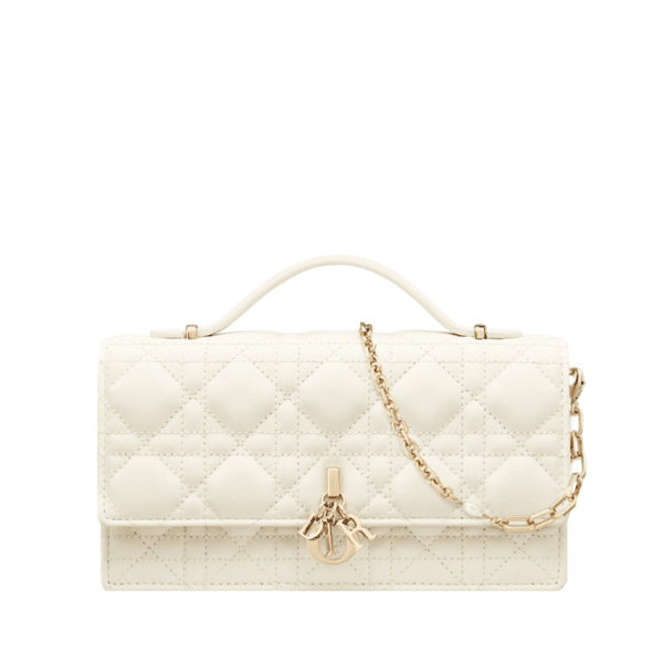 DIOR POCHETTE LADY CON ASA SUPERIOR WHITE 21CM S0980ONMJ M030