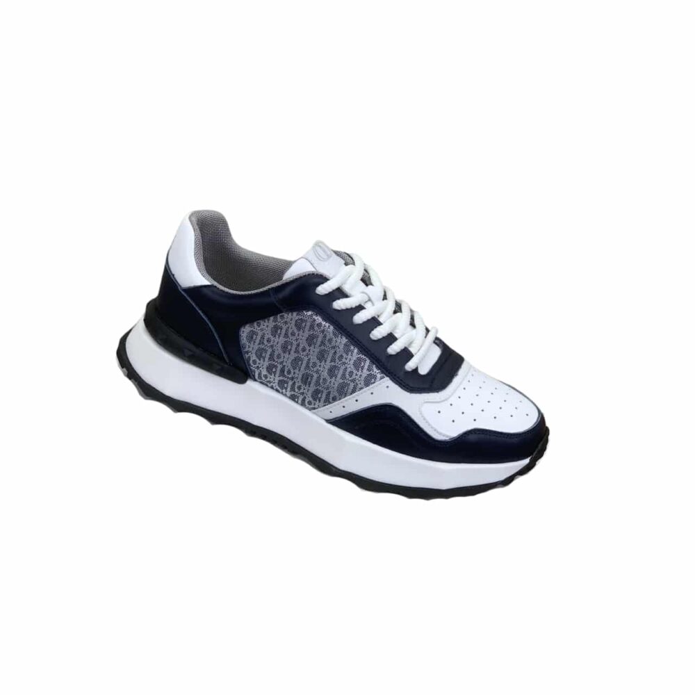 DIOR RUNNER SNEAKER SMOOTH CALFSKIN CD PATTERN BLACK AND WHITE