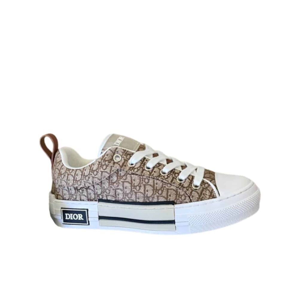 DIOR B23 LOW TOP OBLIQUE CANVAS SNEAKER BEIGE