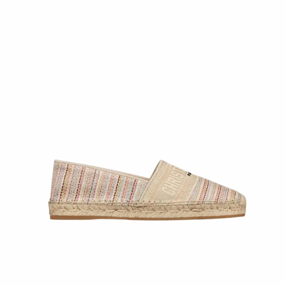 DIOR GRANVILLE ESPADRILLE EMBROIDERED COTTON MULTICOLOR
