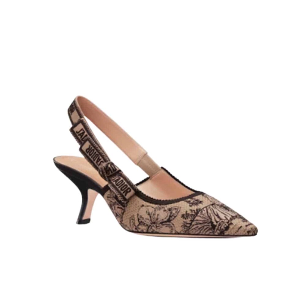 DIOR J'ADIOR SLINGBACK PUMP BEIGE BLACK KDP866VOY S37U