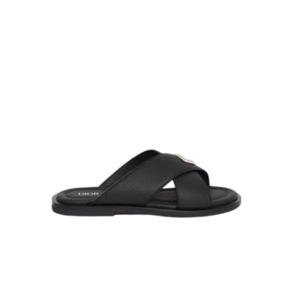DIOR ALIAS SANDAL GRAINED CALFSKIN BLACK 3SA125YJK H900