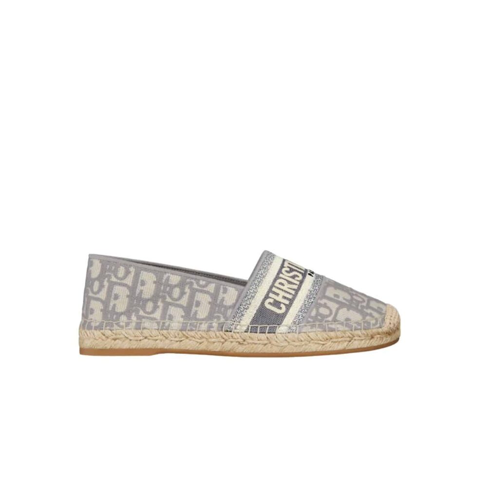 DIOR GRANVILLE ESPADRILLE OBLIQUE STONE GRAY KDB585OBE S33G