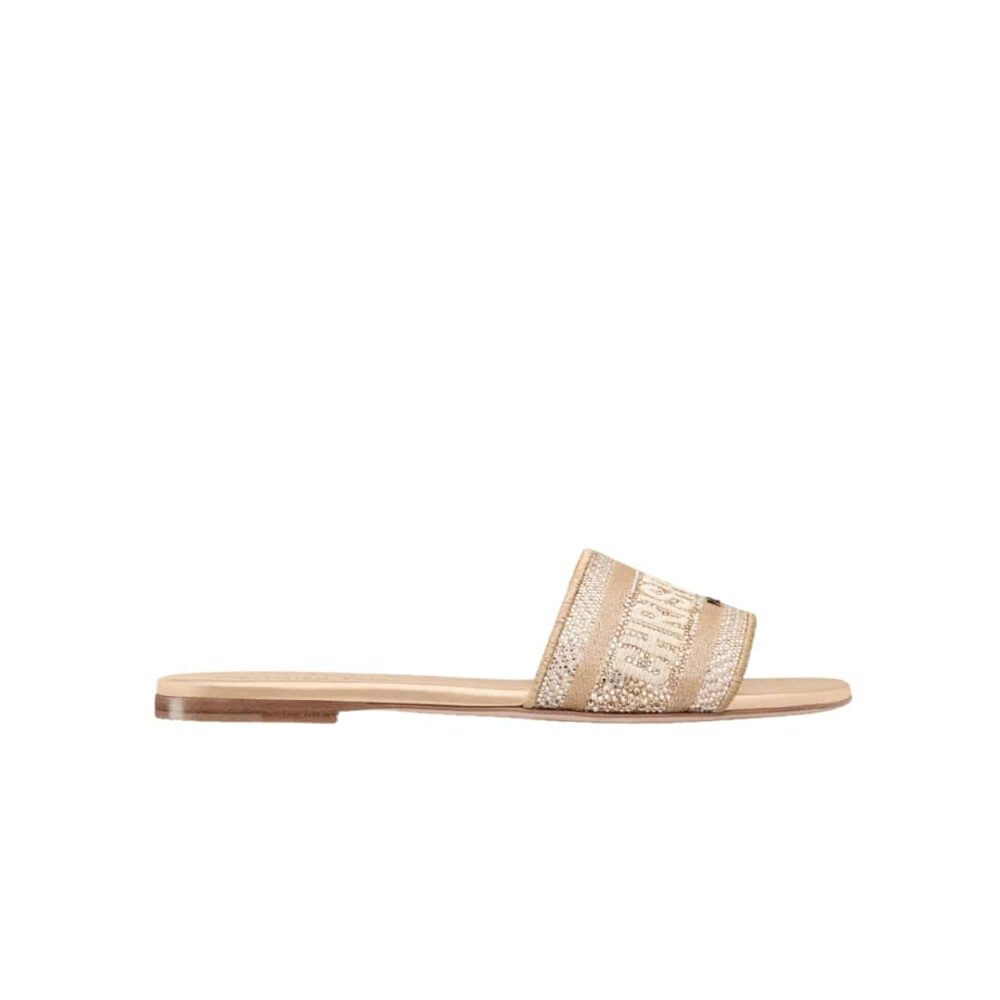 DIOR DWAY SLIDE GOLD COTTON KCQ209LCS S62K