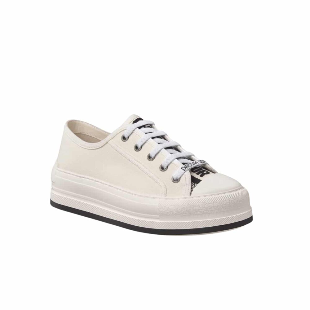 DIOR WALK'N'DIOR PLATFORM SNEAKER COTTON CANVAS WHITE KCK386CVY S03W