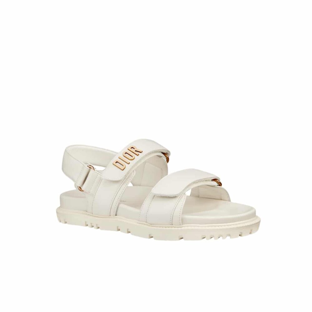 DIOR DIORACT SANDAL WHITE KCQ547LAB S03W