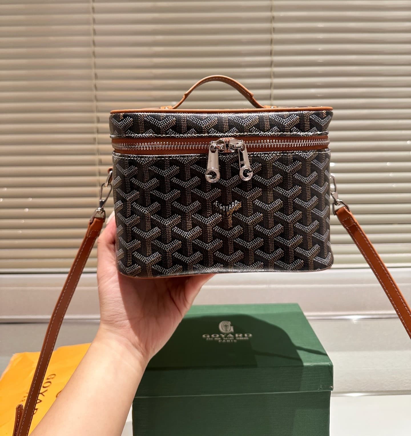 GOYARD MUSE VANITY CASE BLACK TAN 20CM MUSEVAPMLTY01CL03P - Image 2