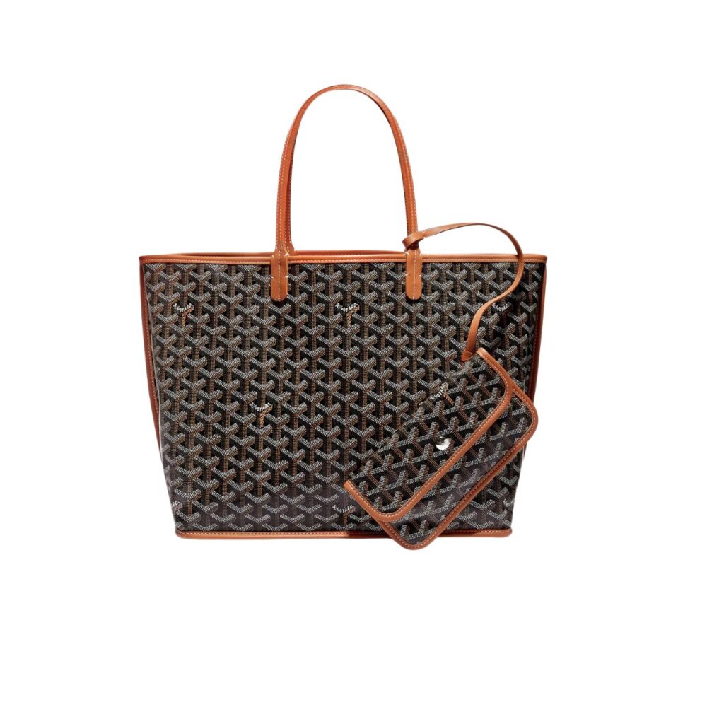 GOYARD ANJOU PM BAG BLACK TAN 40CM ANJOUSPMLCG03TY01P