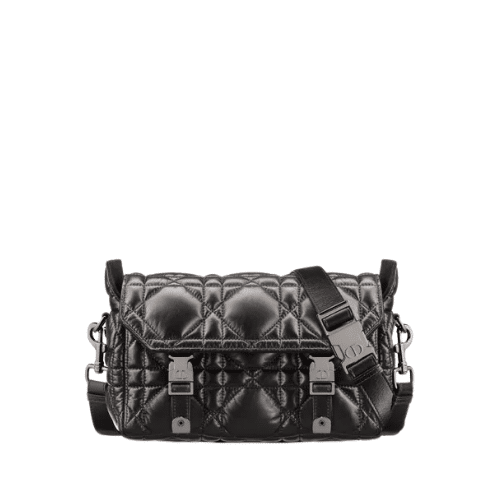 DIOR CAMP BAG BLACK MACROCANNAGE CALFSKIN 23CM M1243BMIG M900