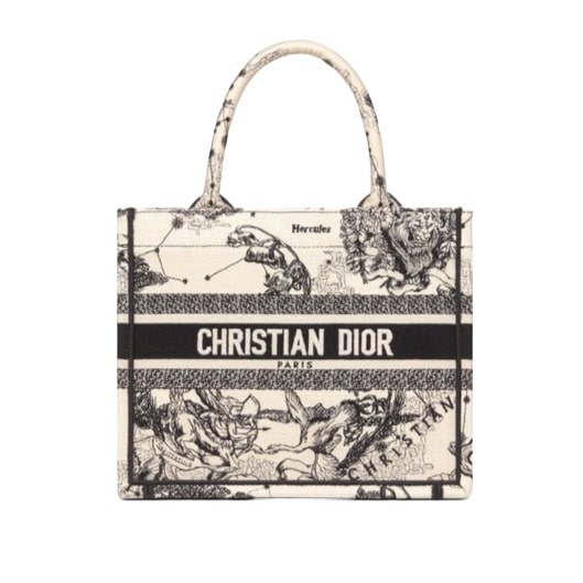 DIOR LARGE BOOK TOTE BLACK TONE TOILE JOUY EMBROIDERY M1286ZRHZ_M941