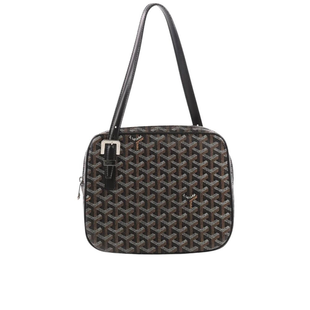 GOYARD YONA BAG COATED CANVAS BLACK 23CM