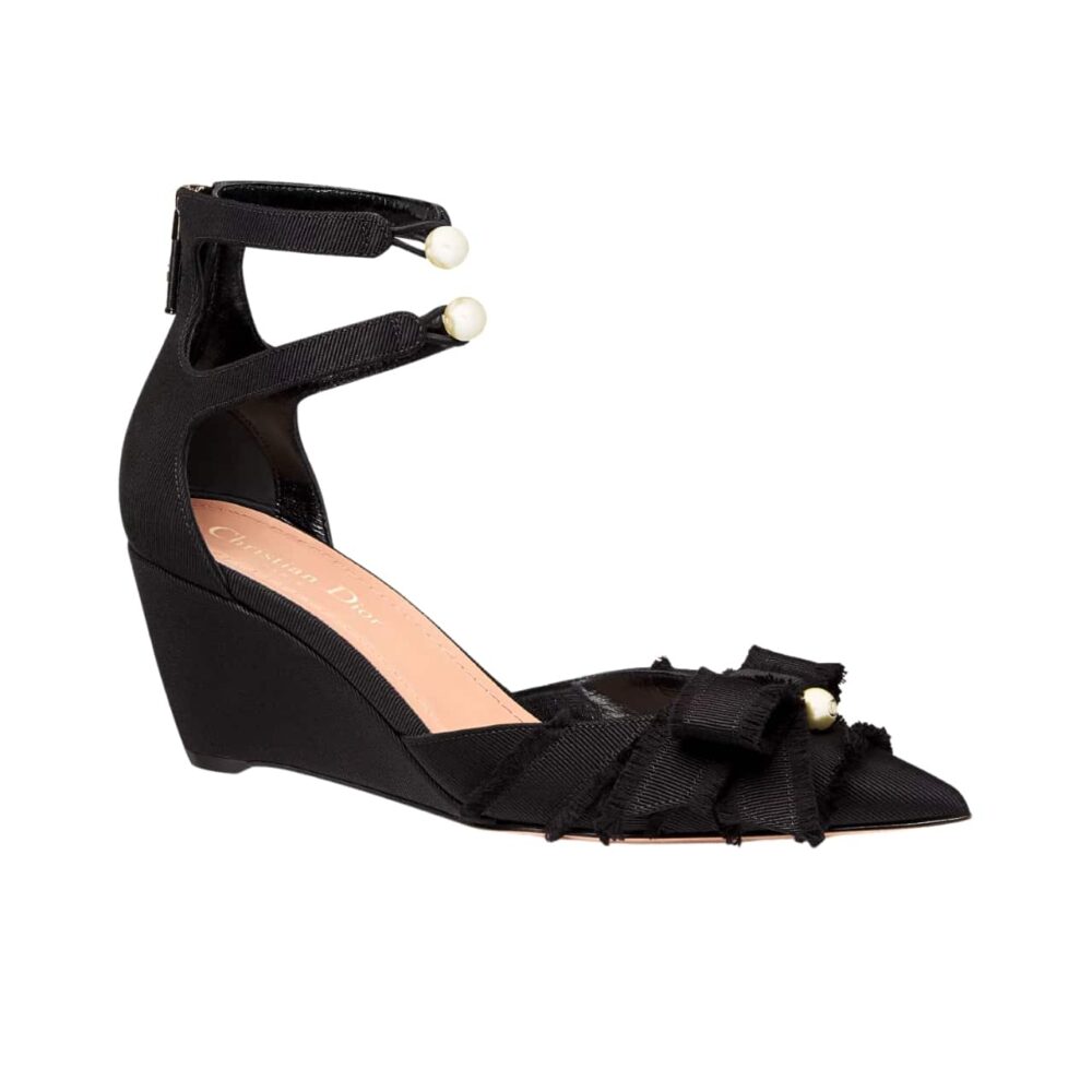 DIOR ADIORABLE WEDGE PUMP BLACK KCV291GGN S900