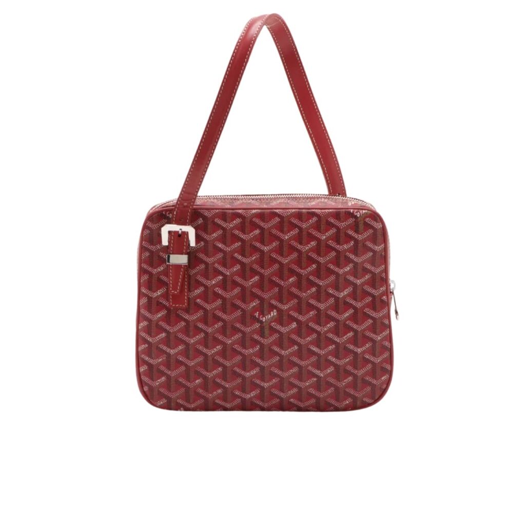 GOYARD YONA BAG COATED CANVAS BURGUNDY 23CM