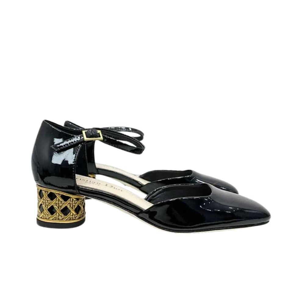 DIOR MARY JANE PUMPS WITH METAL HEEL BLACK