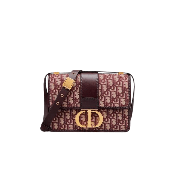 DIOR 30 MONTAIGNE BOX BURGUNDY DIOR OBLIQUE JACQUARD 24CM M9203UTZQ M974