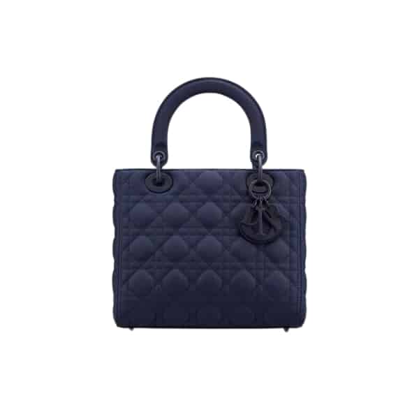 DIOR MEDIUM LADY INDIGO BLUE ULTRAMATTE CANNAGE M0565ILOI_M85B 24CM