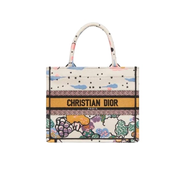 DIOR SMALL BOOK TOTE LATTE CIEL DE REVE EMBROIDERY M1265ZRVO_M941 26CM
