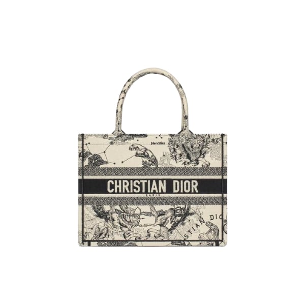 DIOR MEDIUM BOOK TOTE LATTE DIOR ZODIAC EMBROIDERY 36CM M1296ZRHZ M941