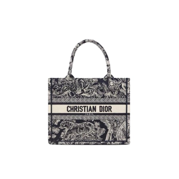 DIOR SMALL BOOK TOTE BLUE TOILE DE JOUY REVERSE EMBROIDERY 26CM M1265ZRGO M928