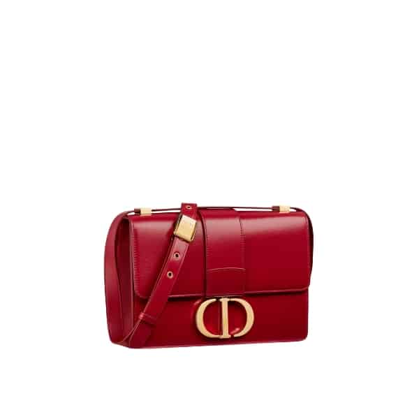 DIOR 30 MONTAIGNE LATTE BOX CALFSKIN RED 24CM