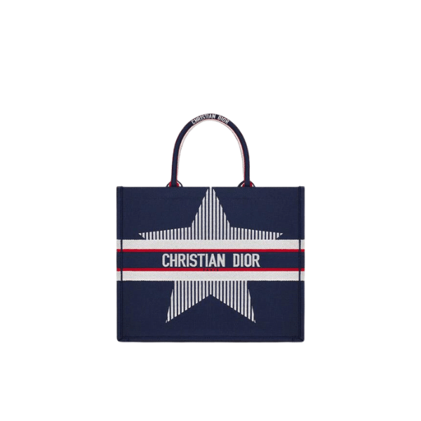 DIOR LARGE DIORALPS BOOK TOTE BLUE THREE TONE EMBROIDERY 42CM M1286ZRSE M928