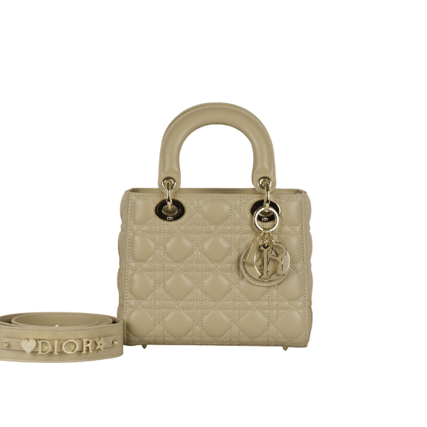 DIOR MEDIUM LADY BLUSH CANNAGE BAG BEIGE 20CM M0538OCEA_M39U