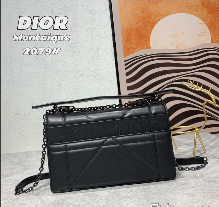 DIOR 30 MONTAIGNE CHAIN BAG WITH HANDLE BLACK 25CM M9215BNNA_M900 - Image 10