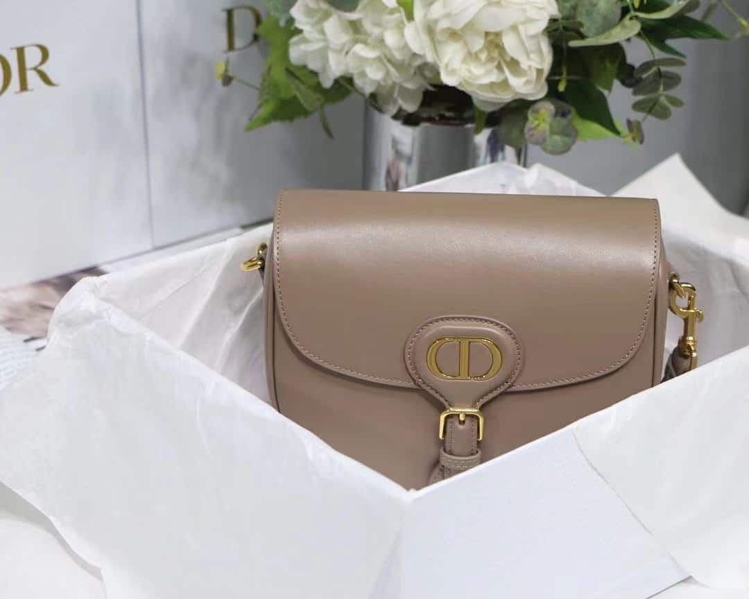 DIOR MEDIUM BOBBY WARM TAUPE BOX CALFSKIN 22CM M9319UMOL M45M - Image 3