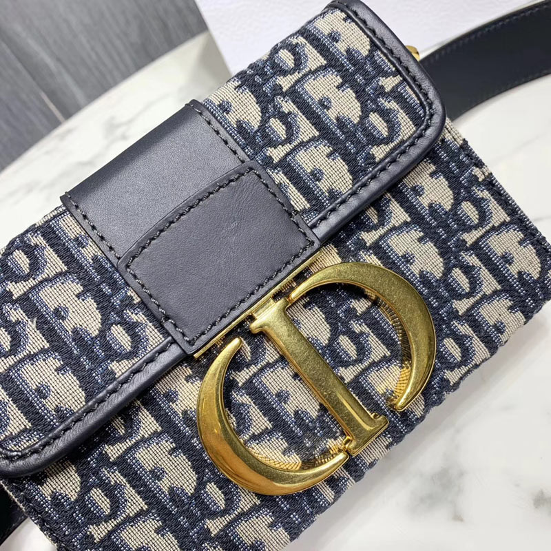 DIOR 30 MONTAIGNE BOX BLUE DIOR OBLIQUE JACQUARD 17CM M9204UTZQ M928 - Image 6