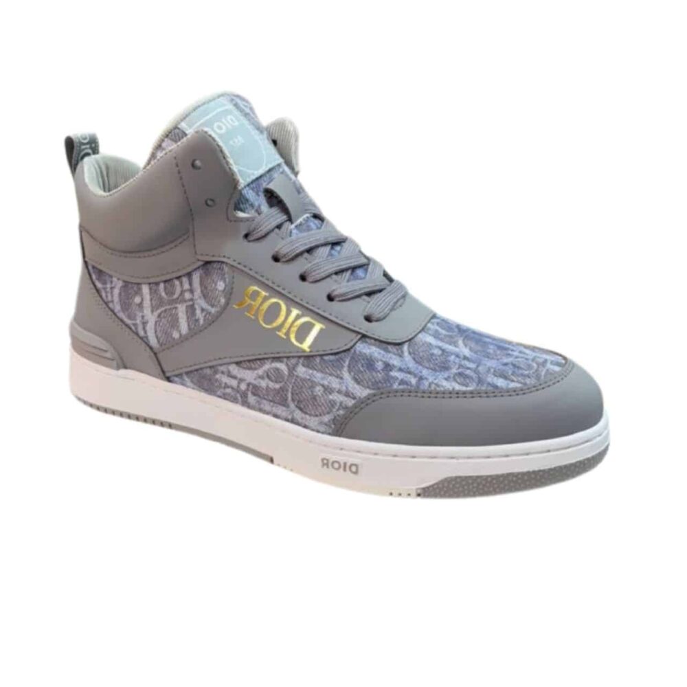 DIOR B27 HIGH TOP SNEAKER GRAY BLUE
