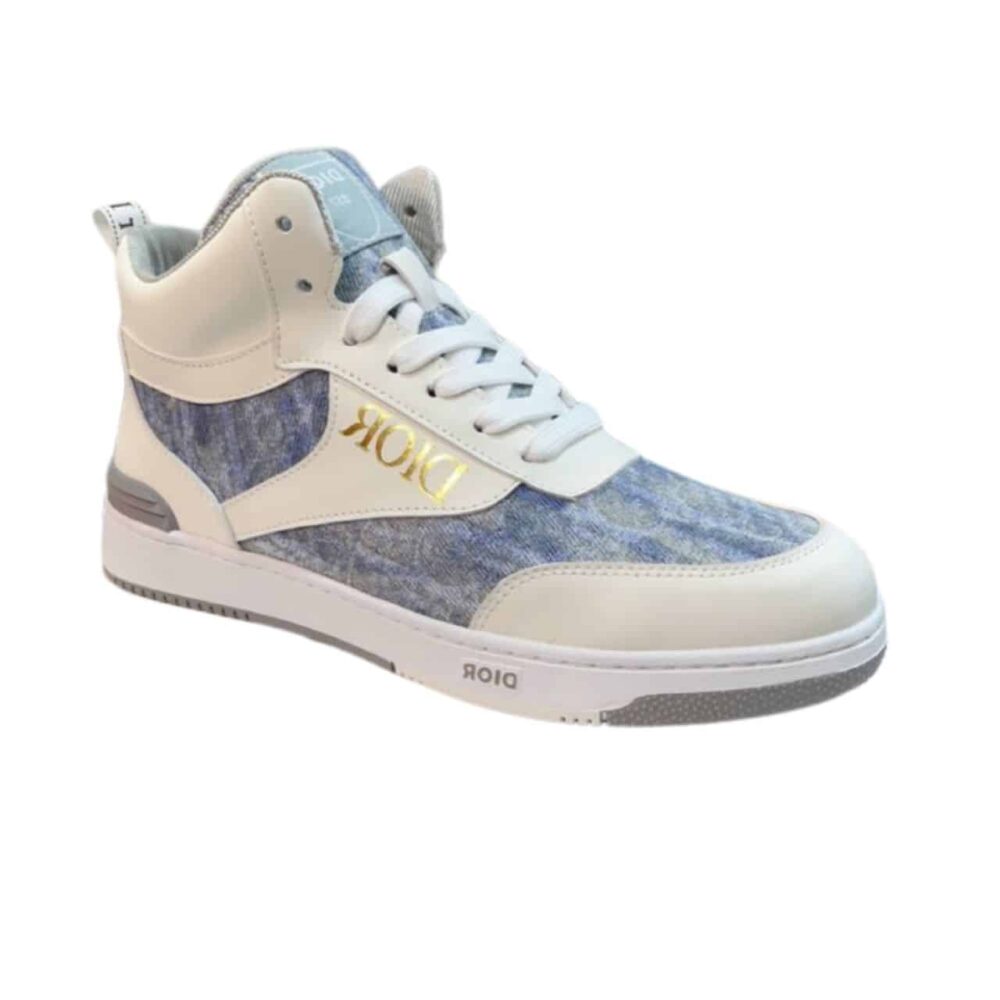 DIOR B27 HIGH TOP SNEAKER WHITE BLUE