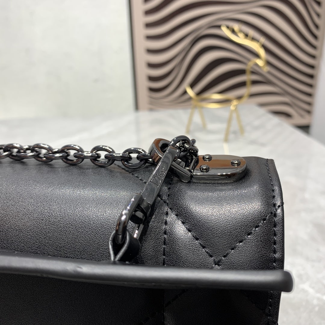 DIOR 30 MONTAIGNE CHAIN BAG WITH HANDLE BLACK 25CM M9215BNNA_M900 - Image 3