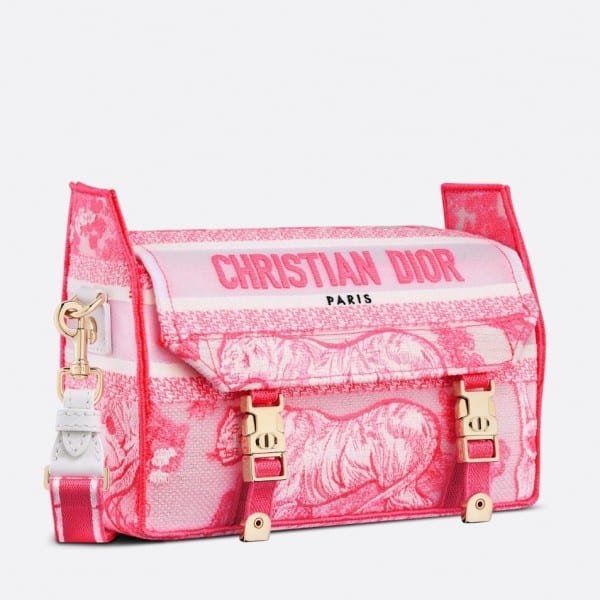 DIOR SMALL CAMP BAG IN PINK 23CM