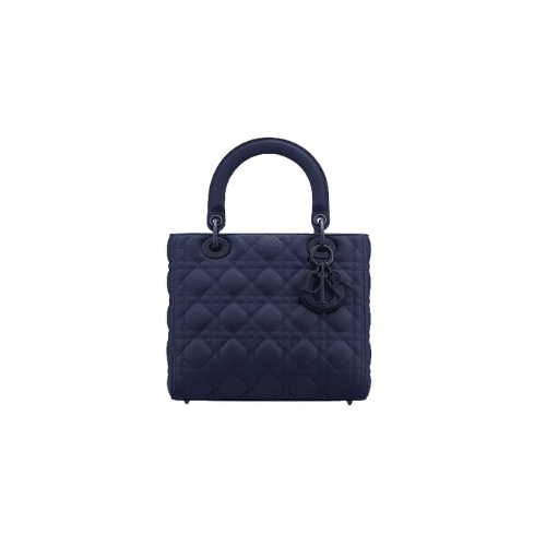 DIOR MEDIUM ULTRAMATTE LADY DIOR BAG INDIGO BLUE 20CM M0565ILOI_M85B
