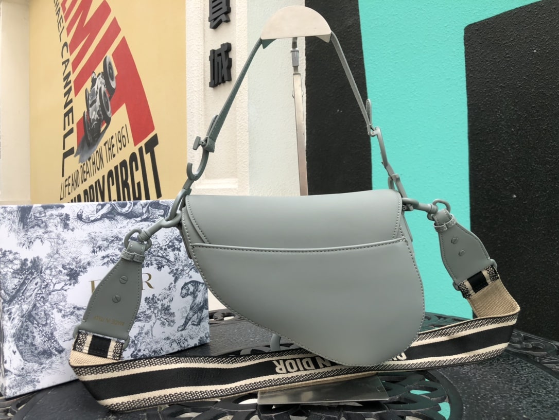 DIOR SADDLE ULTRA MATTE CALFSKIN GREY - Image 8