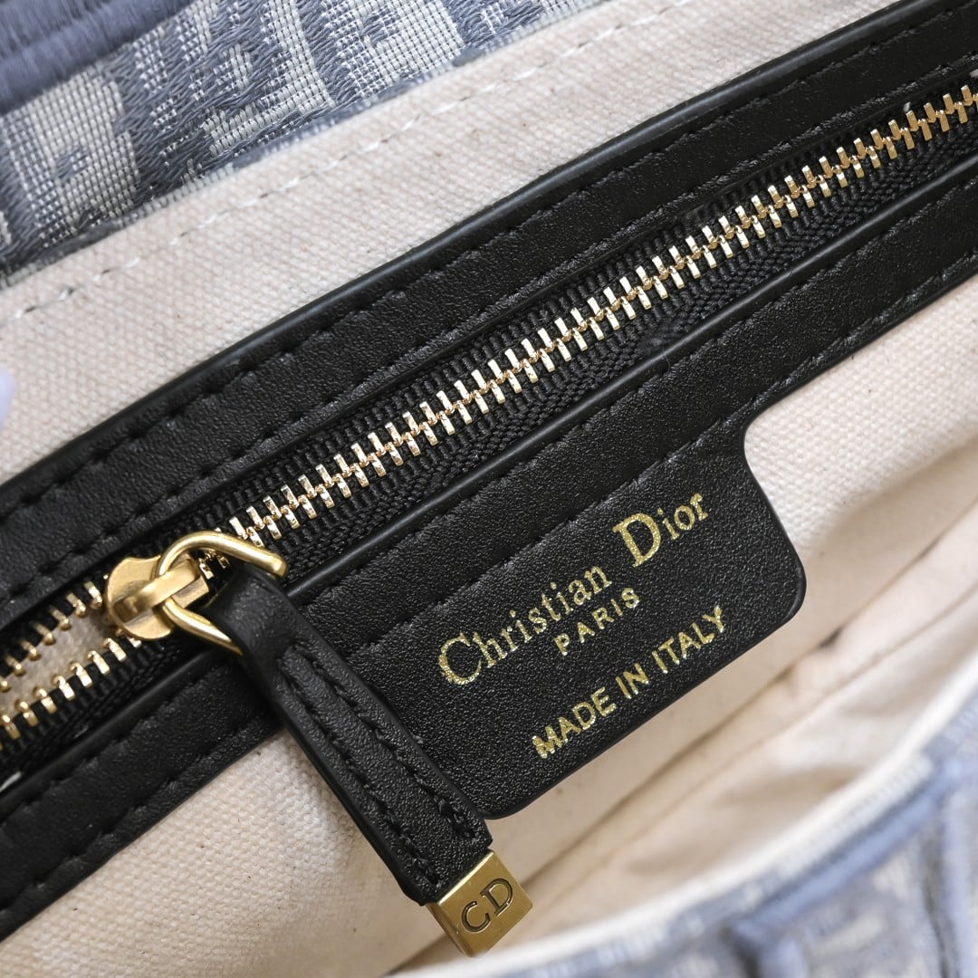 DIOR SADDLE OBLIQUE EMBROIDERY GREY M0446CRIWM932 - Image 7