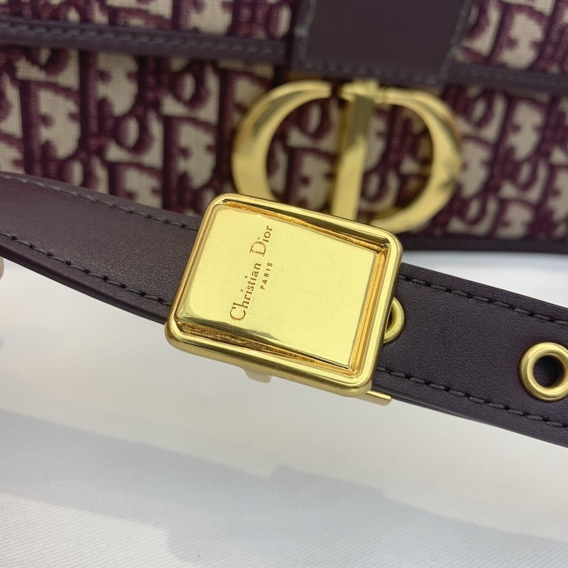 DIOR 30 MONTAIGNE BOX BURGUNDY DIOR OBLIQUE JACQUARD 24CM M9203UTZQ M974 - Image 10