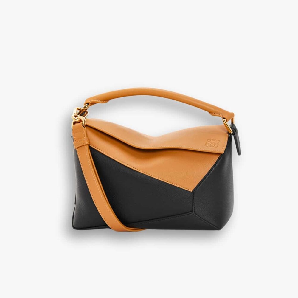 Loewe Small Puzzle Bag Warm Desert And Black 24cm A510P60X44 2727
