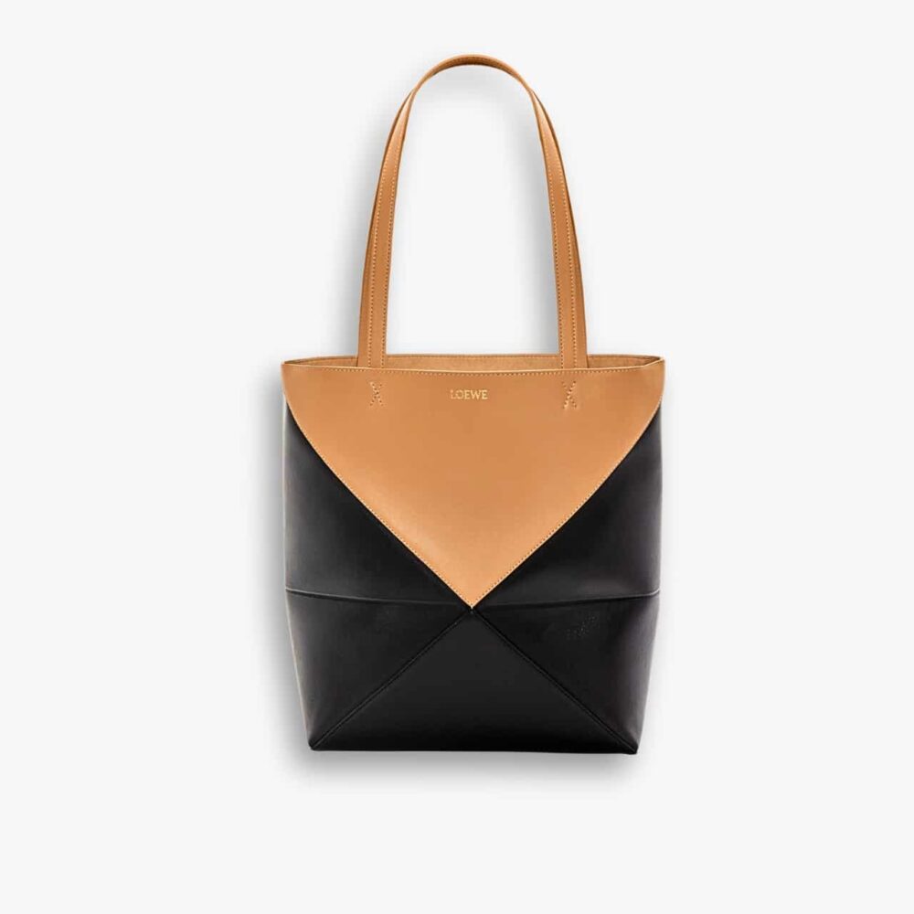 Loewe Puzzle Fold Tote Warm Desert And Black 31cm A779G50X18 2727